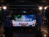 Rally Argentina 2008 - Stobart VK M-Sport Ford RT při ranním servisu