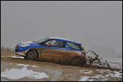 Test Martina Kočiho před Švédskou Rally 2014