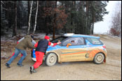 Test Martina Kočiho před Švédskou Rally 2014