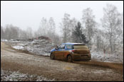 Test Martina Kočiho před Švédskou Rally 2014